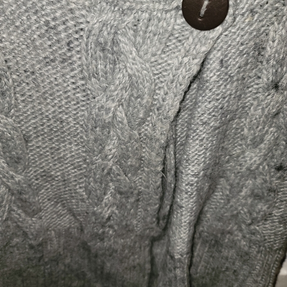 In Stitches sh.sl. raised collar wool/alpaca cardigan - Picture 4 of 5